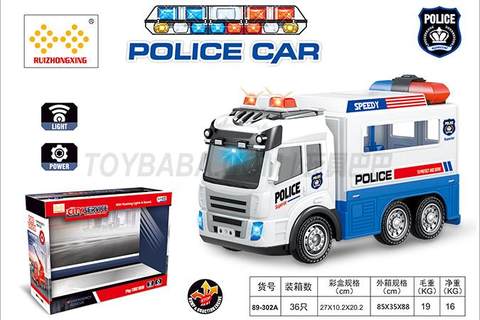 Children's toy car series electric universal police car with lights and music