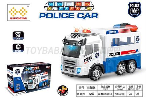 Children's toy car series electric universal police car with lights and music
