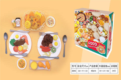 Food toys, steak tableware, house toys