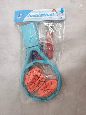 2-in-1 bathroom basketball (PVC ball bag air pump)