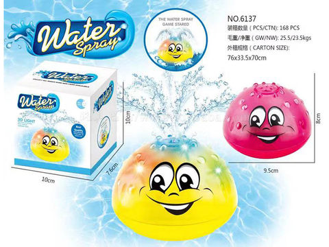Bathroom induction sprinkler ball with light