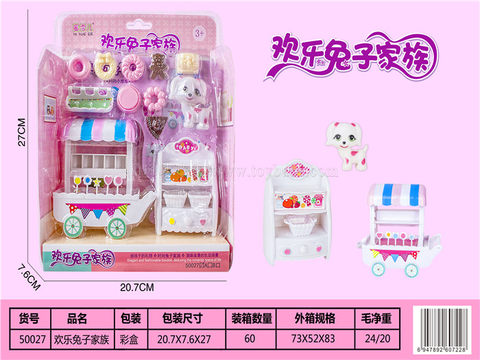 Cute Rabbit Mini Bathroom Set Playing House Toys