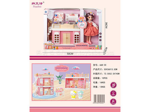 Villa Bear Set with Light Doorbell Pack with Electricity