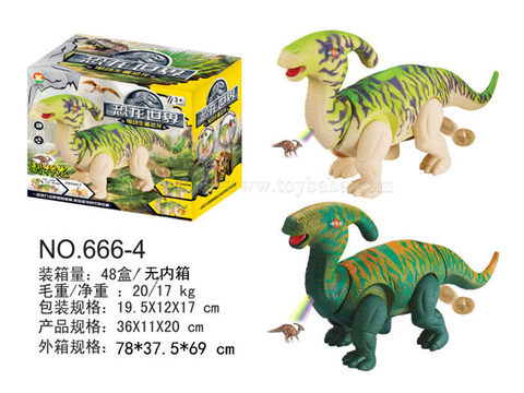 Electric dinosaur (with music colorful lights, projection, raw eggs) Dinosaur animal model toy electric toy