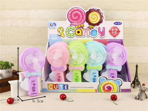 Lollipop hand pressure fan