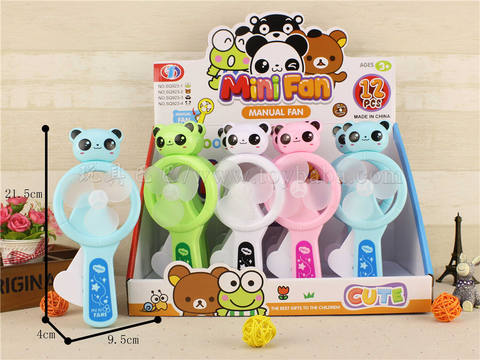 Panda doll hand pressure fan