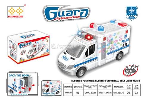 Electric car Electric universal police car with lights and music (3*1.5AA) without electricity