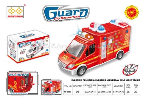 Electric vehicle Electric universal fire truck with light and music (3*1.5AA) without electricity