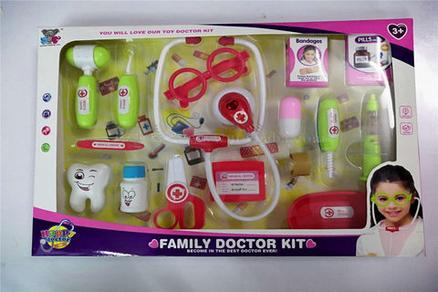 Medical equipment for women's assembled 16PCS medical equipment toys for each family toys (lighting. voice. Package power AG10 *2)