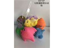 12款搪胶喷水动物 公仔玩具