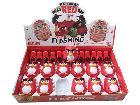 Third-generation movie version of Angry Birds top with flashing music (with red light)
