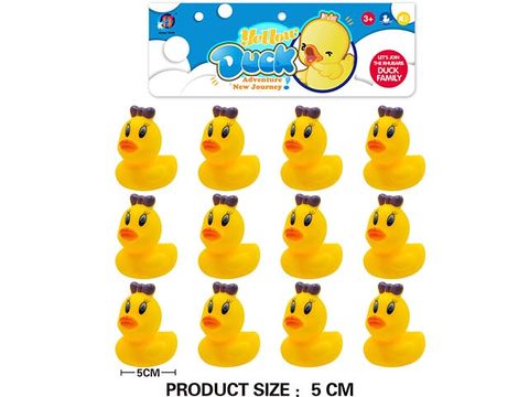 5CM rubber-lined bow duck pack of 12 pcs