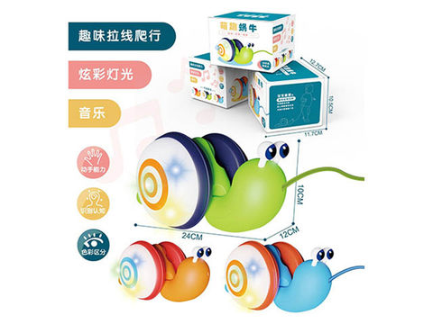 Drag snails with lights and music