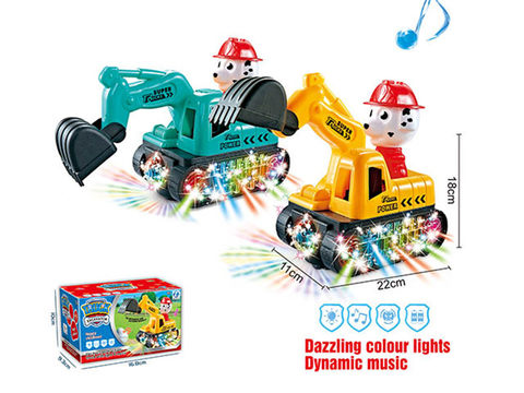 Electric dog excavator with light and music (2 colors mixed)