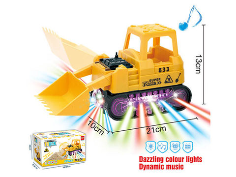 Electric engineering vehicle, bulldozer, light and music