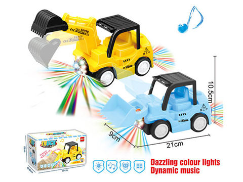Electric engineering vehicle bulldozer with light and music (2 colors mixed)