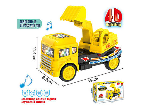 Electric universal engineering vehicle excavator with light and music