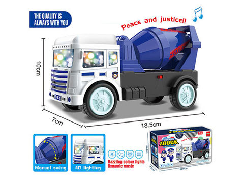 Electric universal police car mixer with lights and music