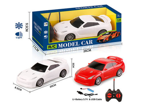 1:18 Four-way remote control car GTR (power included)