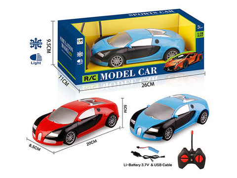 1:18 Four-way remote control car Bugatti (power supply)