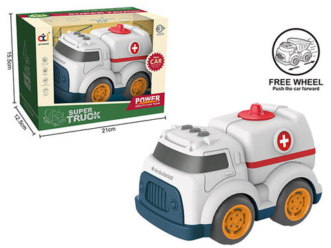 Cartoon taxi engineering vehicle (medical vehicle)