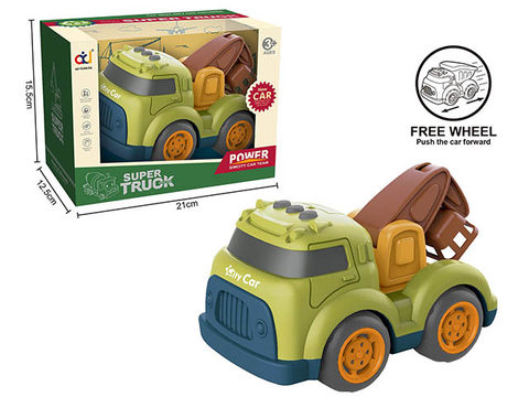 Cartoon gliding engineering vehicle (ladder truck)