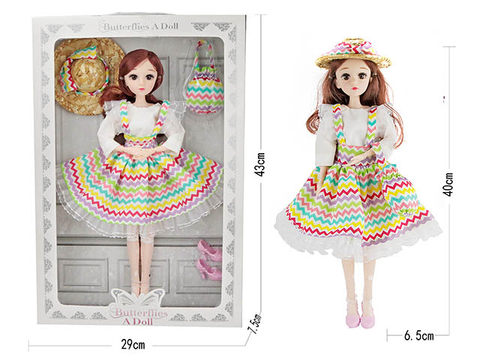 14-inch 22-joint butterfly doll-rainbow skirt