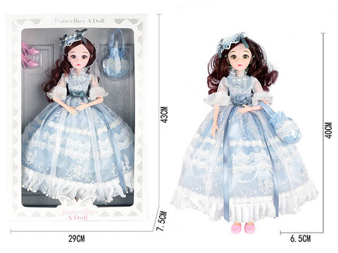 14-inch 22-joint butterfly doll-blue dress