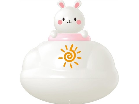 Floating rain clouds (white rabbits) bath toys in the bathroom