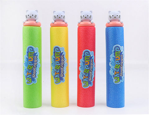 White cat 27cm round water cannon (diameter 5cm) water pump gun toy