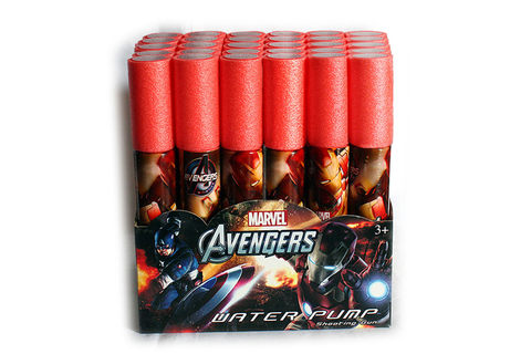 Iron Man plastic film 26CM circular water cannon (diameter 4cm) water pump gun toy