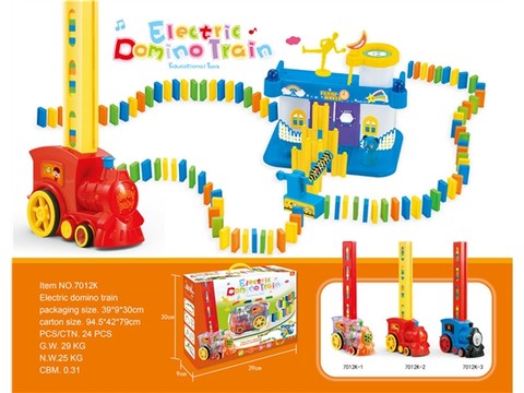 Electric Domino Train (with 120 dominoes)