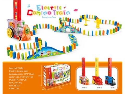 Electric Domino Train (with 120 dominoes)