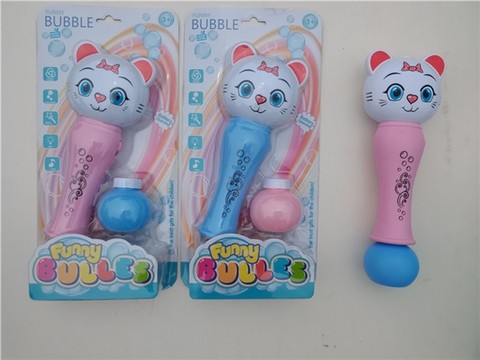 Light, music, fun, electric bubble stick cat.