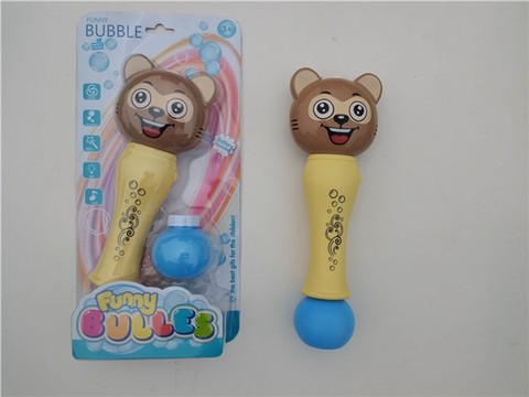 Light, music, fun, electric bubble stick monkey.