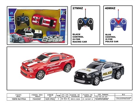 1:22 the police chased the remote control car (two equipped) (without electricity) the remote control car toy