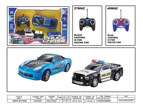 1:22 the police chased the remote control car (two equipped) (without electricity) the remote control car toy