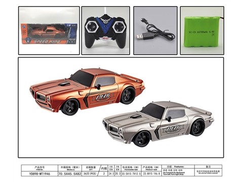 1:18 four-way retro Pontiac remote control car (electric package) remote control car toy