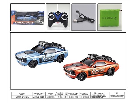1:18 Sitong retro modified Mustang remote control car (electric package) remote control car toy