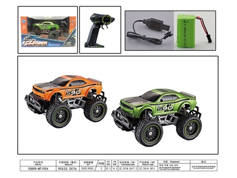 1:24 big wheel four-way Dodge remote control car (electric bag) remote control car toy