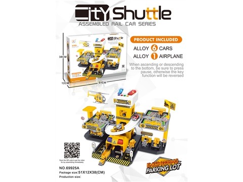 47pcs 3-story engineering parking lot building with alloy car