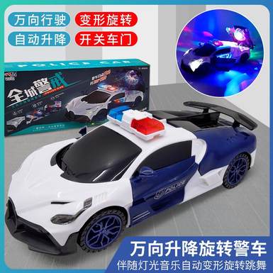 Electric universal police car light music transformation car