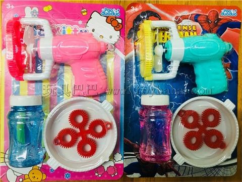 Electric bubble gun + fan (three-mode fan, multi-bubble, bubble-medium bubble)