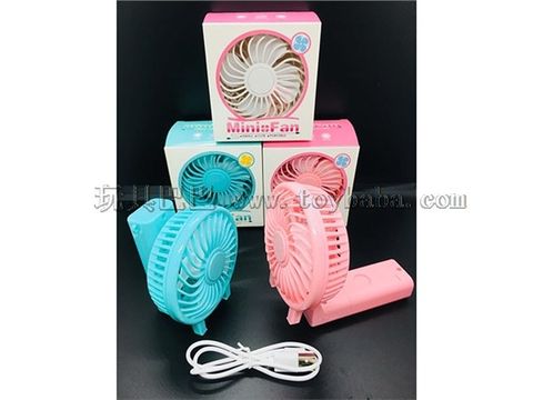 Folding mini fan with USB (three-color mixed)