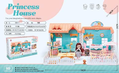 Self-installed villa house + 4.5 inch joint doll