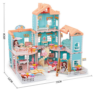 Self-installed villa house + 4.5-inch joint doll 3 toys