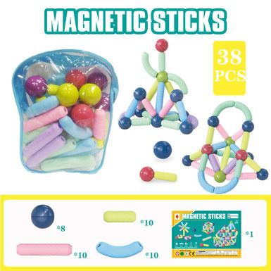 Magnetic stick 38PCS (backpack) building block educational toy