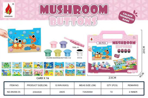 Mushroom nail 66PCS jigsaw puzzle toy