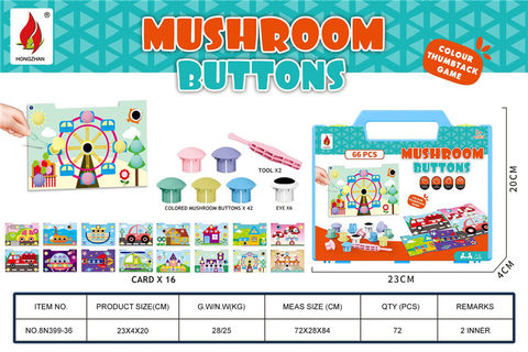 Mushroom nail 66PCS jigsaw puzzle toy