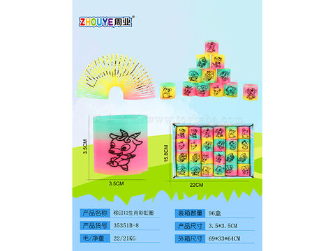 Pad printing 12 zodiac rainbow rings